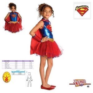 Rubies DC Supergirl Costume 13-14 Lg Cape GUC Halloween